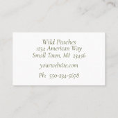 Perziken op een Branch Visitekaartje (Achterkant)