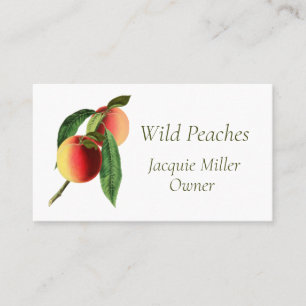 Perziken op een Branch Visitekaartje