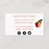 Perziken op Kraft Background Visitekaartje (Achterkant)