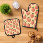 Perziken Ovenwant & Pannenlap Set (Top down)