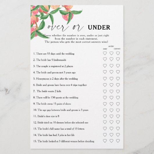 Perziken - Over of onder vrijgezellenfeest spel (Voorkant)