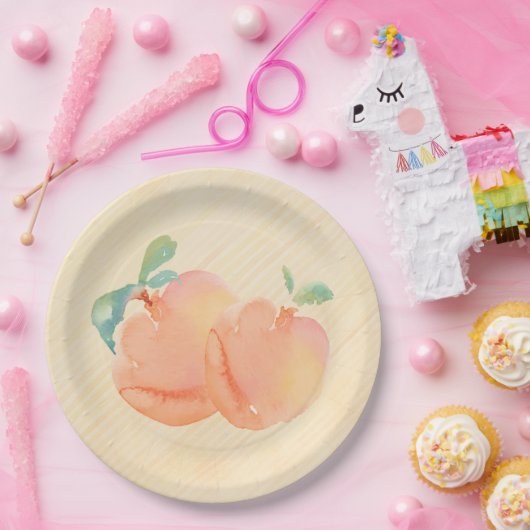 perziken papieren bordje (Feest)