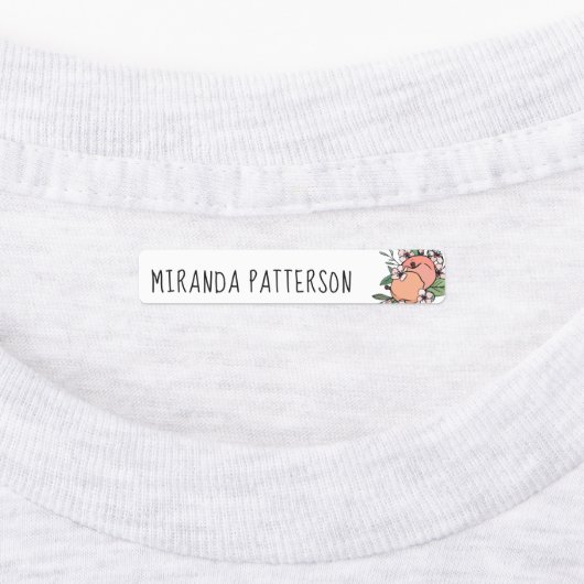 Perziken & perzik bloesems Naam toevoegen Labels (Aangebracht)