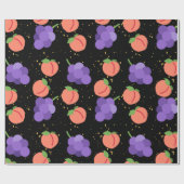 perziken, perzikpatroon cadeaupapier (Vlak)