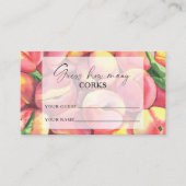 Perziken - raad hoeveel kurken bruids spel informatiekaartje (Voorkant)