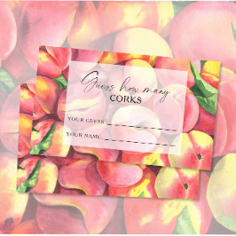 Perziken - raad hoeveel kurken bruids spel informatiekaartje