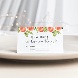 Perziken raden hoeveel perziken er in de pot zitte informatiekaartje