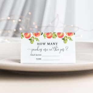 Perziken raden hoeveel perziken er in de pot zitte informatiekaartje