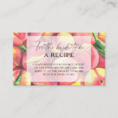 Perziken - Recept voor de bruid om te zijn Informatiekaartje (Voorkant)