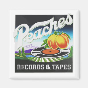  perziken-records en tapes-Logo Magneet