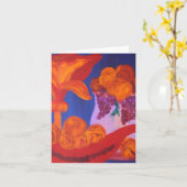 Perziken stilleven kaart (Gele Bloem)