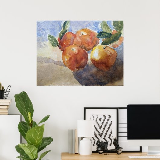 Perziken, stilleven poster (Thuiskantoor)