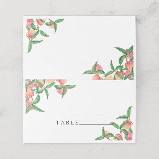 Perziken - trouwplaatskaarten plaatskaartje (Buitenkant ongevouwen)