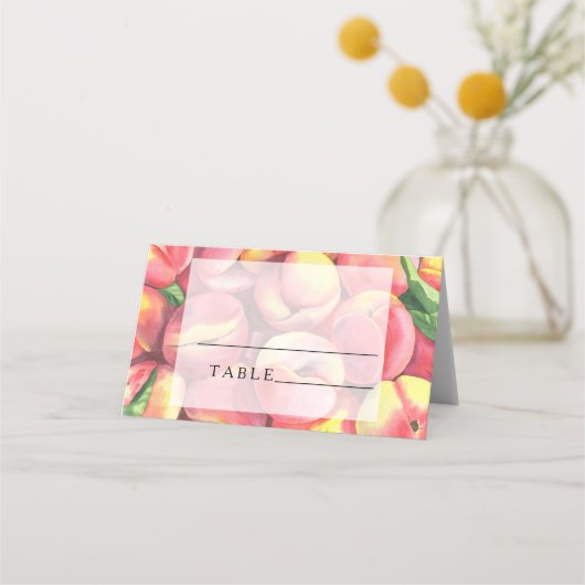 Perziken - trouwplaatskaarten plaatskaartje (Voorkant)