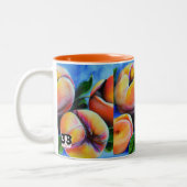  perziken tweekleurige koffiemok (Links)