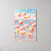 Perziken Uitgerekt Canvas Print (Voorkant)