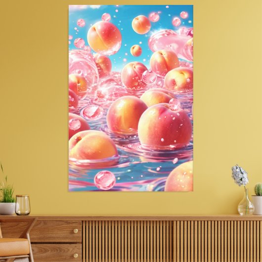 Perziken Uitgerekt Canvas Print (Insitu (Woonkamer))