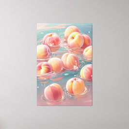 Perziken Uitgerekt Canvas Print