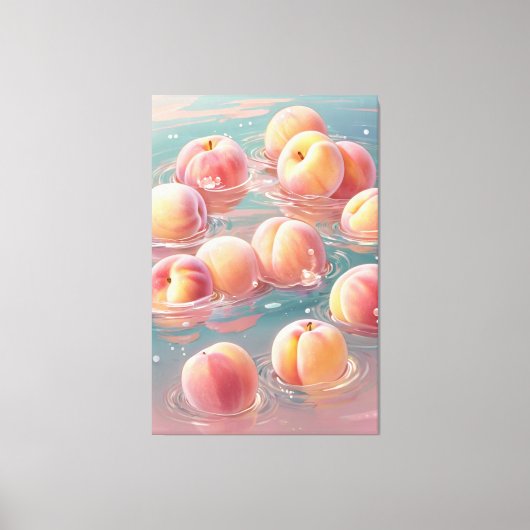 Perziken Uitgerekt Canvas Print (Voorkant)
