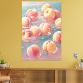 Perziken Uitgerekt Canvas Print (Insitu (Woonkamer))