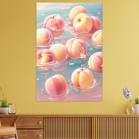 Perziken Uitgerekt Canvas Print (Insitu (Woonkamer))