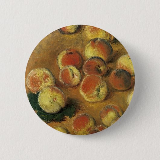 Perziken van Claude Monet Ronde Button 5,7 Cm (Voorkant)