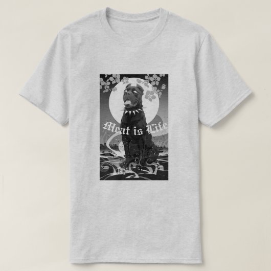 Perziken Vlees is Life shirt (Design voorkant)