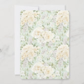 Perziken Vlinder Witte Bloemen Romantische bruilof Kaart (Achterkant)