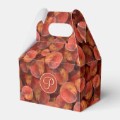 perziken-voorkeurskist bedankdoosjes (Voorkant Zijde)