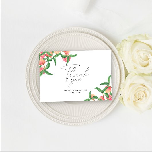 Perziken - vrijgezellenfeest bedankje kaart