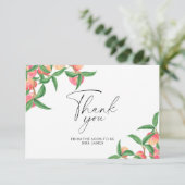 Perziken - vrijgezellenfeest bedankje kaart (Staand voorkant)