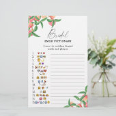 Perziken - vrijgezellenfeest emoji pictionary spel (Staand voorkant)