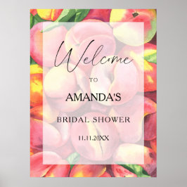 Perziken - vrijgezellenfeest welkomstbord poster