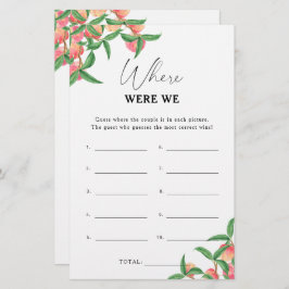 Perziken - Waar waren we vrijgezellenfeest spel