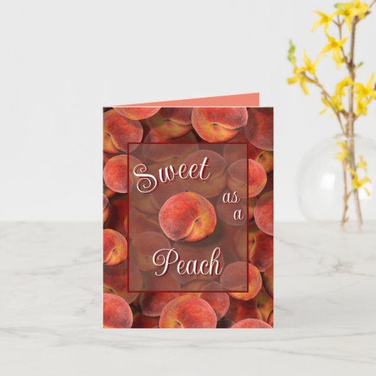 perziken-Wenskaart Kaart (Gele Bloem)