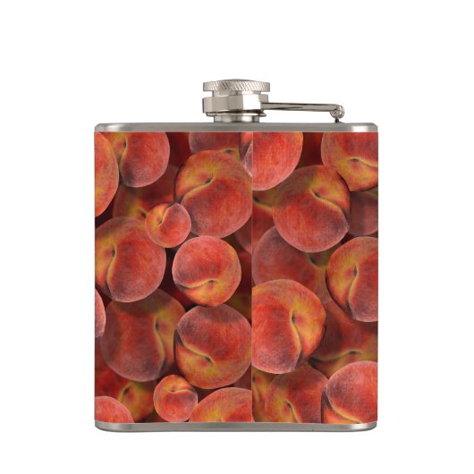 perzikenkolf heupfles (Achterkant)