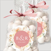 Perzikenuwen en koraalweddenschap / Voer Ronde Sticker