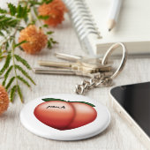 Perzikesthetische Sleutelhanger (Zijkant)