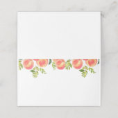 Perziketen. Waterverf Peach Plaatskaartje (Buitenkant ongevouwen)