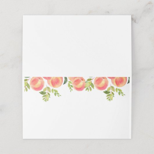 Perziketen. Waterverf Peach Plaatskaartje (Buitenkant ongevouwen)