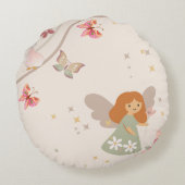 perzikfee rond kussen (Achterkant)