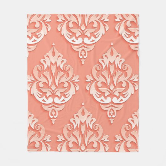 Perzikflenderen Fleece Deken (Voorkant)