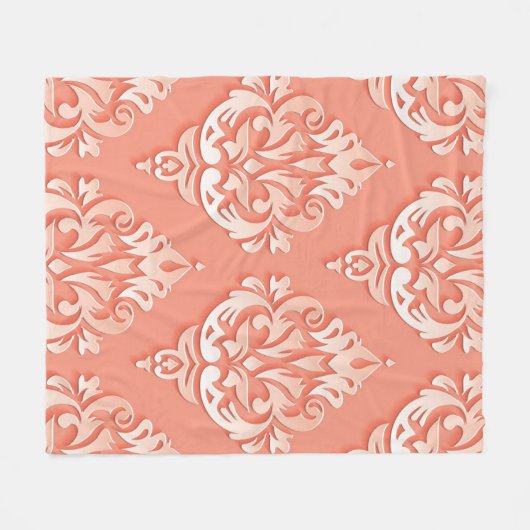 Perzikflenderen Fleece Deken (Voorkant (Horizontaal))