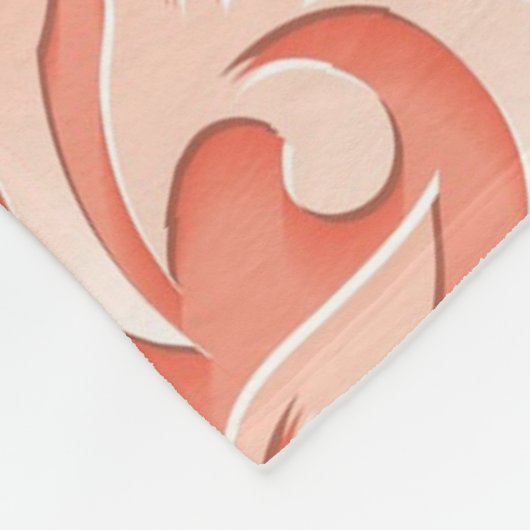 Perzikflenderen Fleece Deken (Hoek)