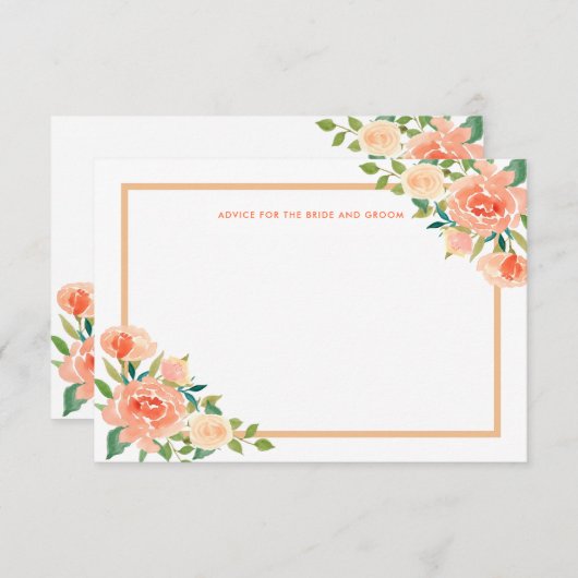Perzikflens | Weddenschap Advieskaart (Voorkant / Achterkant)