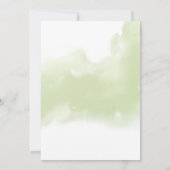 Perzikflesje, groene Waterverf, castratiebruiloft Kaart (Achterkant)