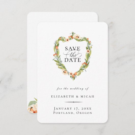 Perzikflesjes bewaren de datum aankondiging (Voorkant / Achterkant)