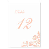  perzikflesjes Roos Lace Wedding Kaart (Voorkant)