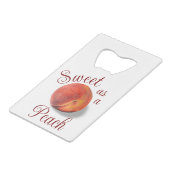 Perzikflesopener Creditkaart Flessenopener (Achterkant Gekanteld)