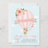 Perzikflessen omhoog en weg de uitnodiging van de  (Voorkant)